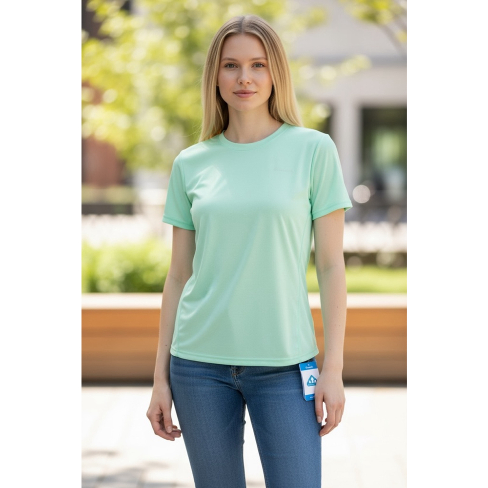 Women's Columbia Light Green Omni-Wick Short Sleeve Tee XS
